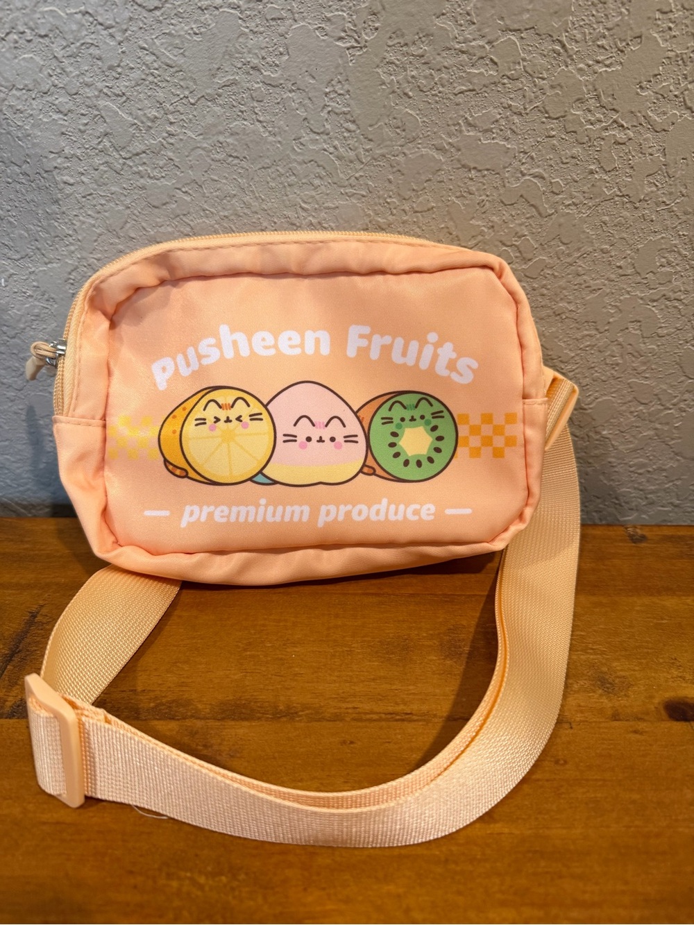 Pusheen Box Fruits Fanny Pack Zipper Standalone Pouch Bag Summer Orange